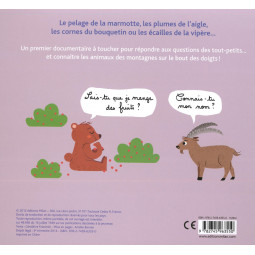 livre animaux montagne à toucher livre animaux montagne à toucher