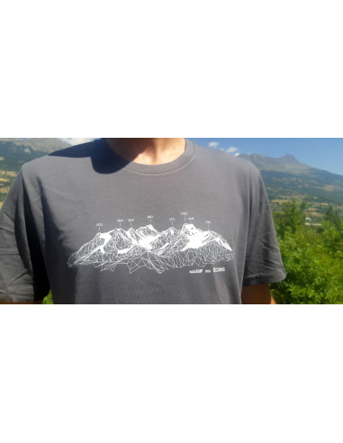 TEE-SHIRT massif des Ecrins HOMME gris