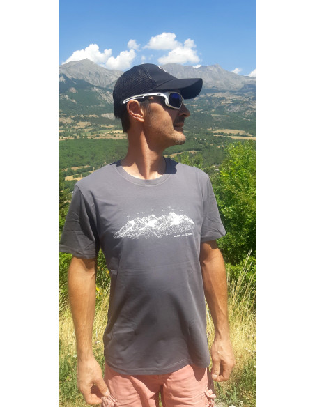 TEE-SHIRT massif des Ecrins HOMME gris