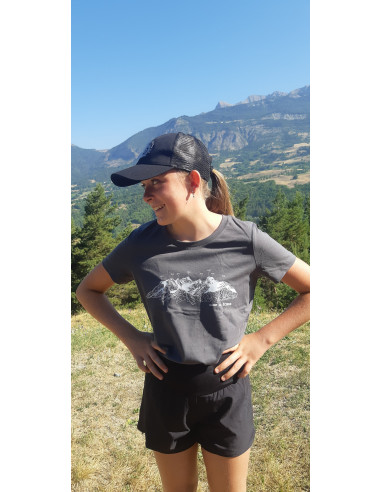 TEE-SHIRT massif des Ecrins FEMME gris