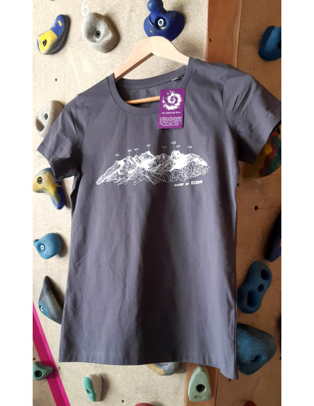 TEE-SHIRT massif des Ecrins FEMME gris
