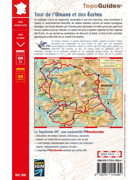 Topo-guide « Tour de l'Oisans et des Ecrins »