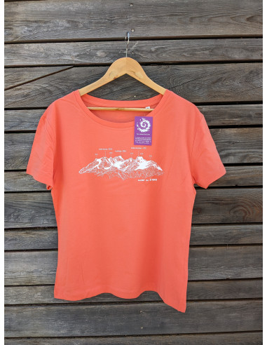 TEE-SHIRT massif des Ecrins FEMME CORAIL