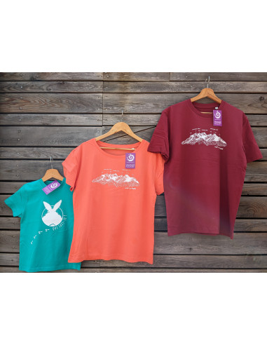 TEE-SHIRT massif des Ecrins FEMME CORAIL