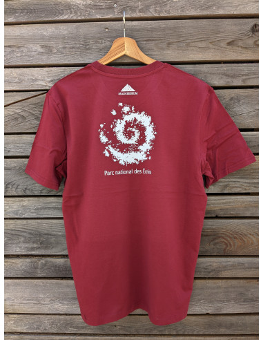 TEE-SHIRT massif des Ecrins HOMME BORDEAUX