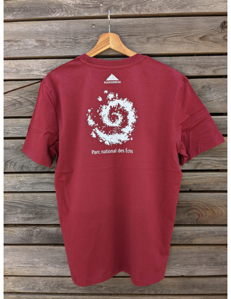 TEE-SHIRT massif des Ecrins HOMME BORDEAUX