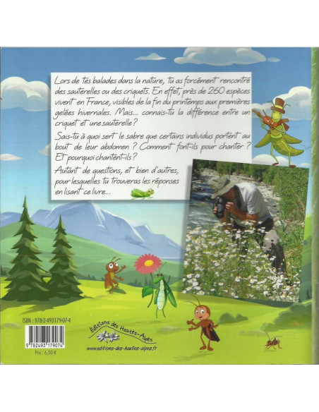 Livre sauterelles et criquets racontés aux enfants