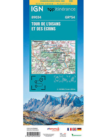 Carte IGN Tour de l'Oisans