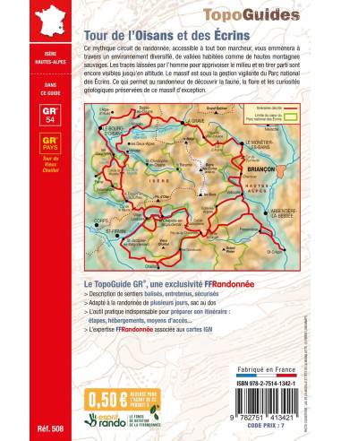 Topo-guide « Tour de l'Oisans et des Ecrins » 2025