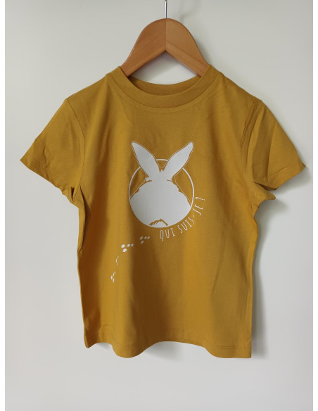 TEE-SHIRT lièvre ENFANT OCRE